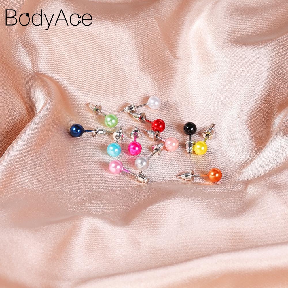 Set 2 / 24 Khuyên Xỏ Cơ Thể Đính Ngọc Trai Nhiều Màu Sắc Thời Trang