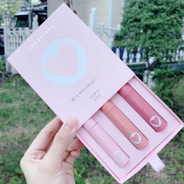 HERORANGE Velvet 3 màu Lip Glaze Set chống thấm nước | BigBuy360 - bigbuy360.vn