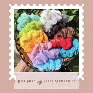 Cột tóc scrunchie nhung lông đủ màu milk foam p2| Tiệm của Bánh Bèo 🌸