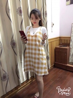 Váy yếm bầu dạ thái