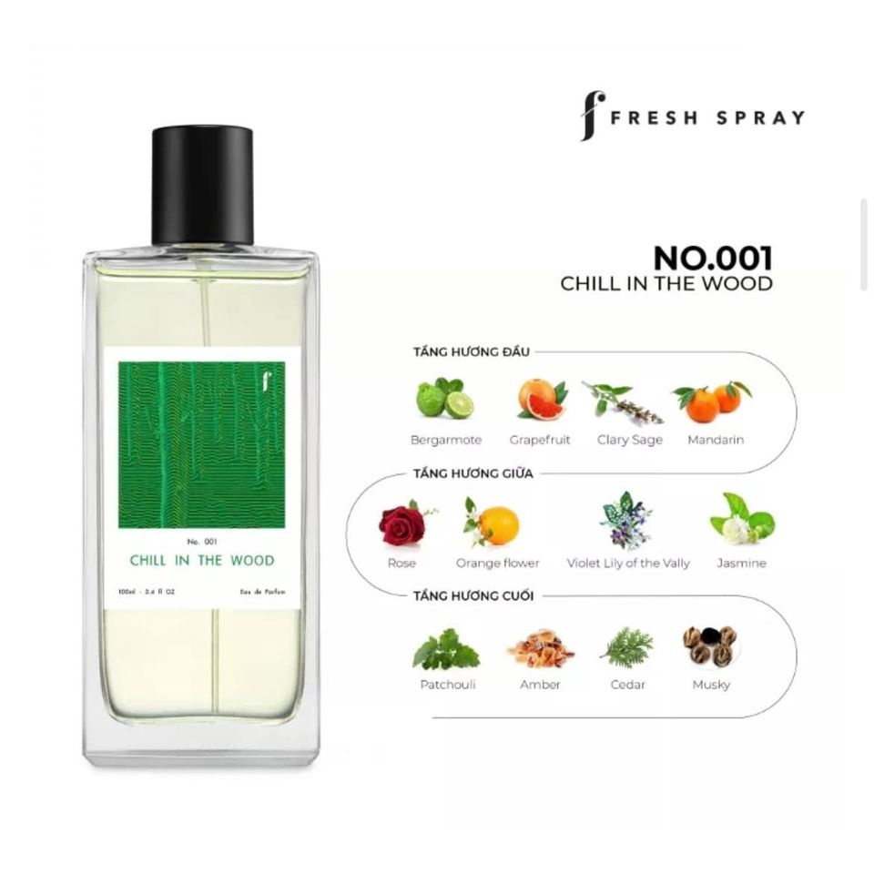 F Fresh Spray Công Nghệ Lưu Hương 12h Với 3 Tầng Hương Đặc Biệt Eau De Parfum