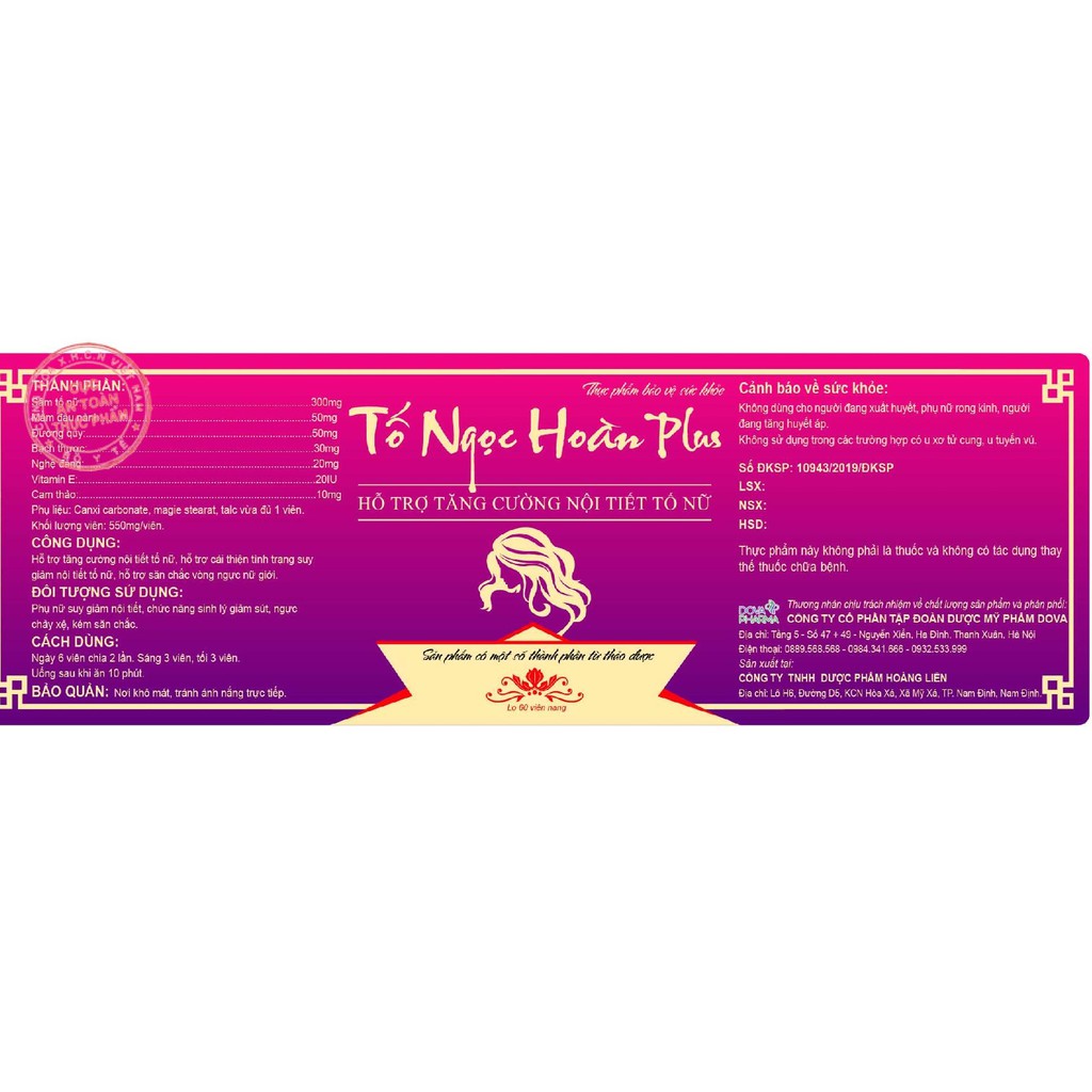 tố ngọc hoàn plus+  - tố ngọc hoàn collagen tuyp1