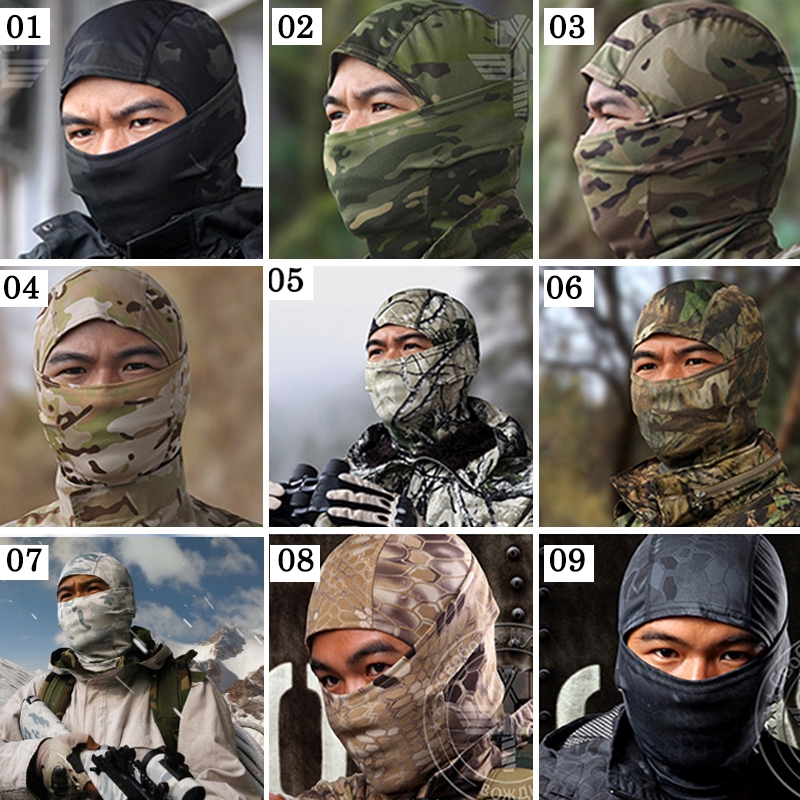 Mũ trùm đầu kèm mặt nạ giữ ấm phong cách lính cho nam | BigBuy360 - bigbuy360.vn