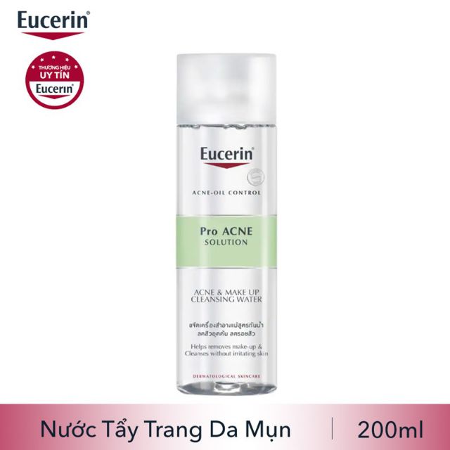 Nước tẩy trang Eucerin ProAcne Acne & Make Up Cleansing Water