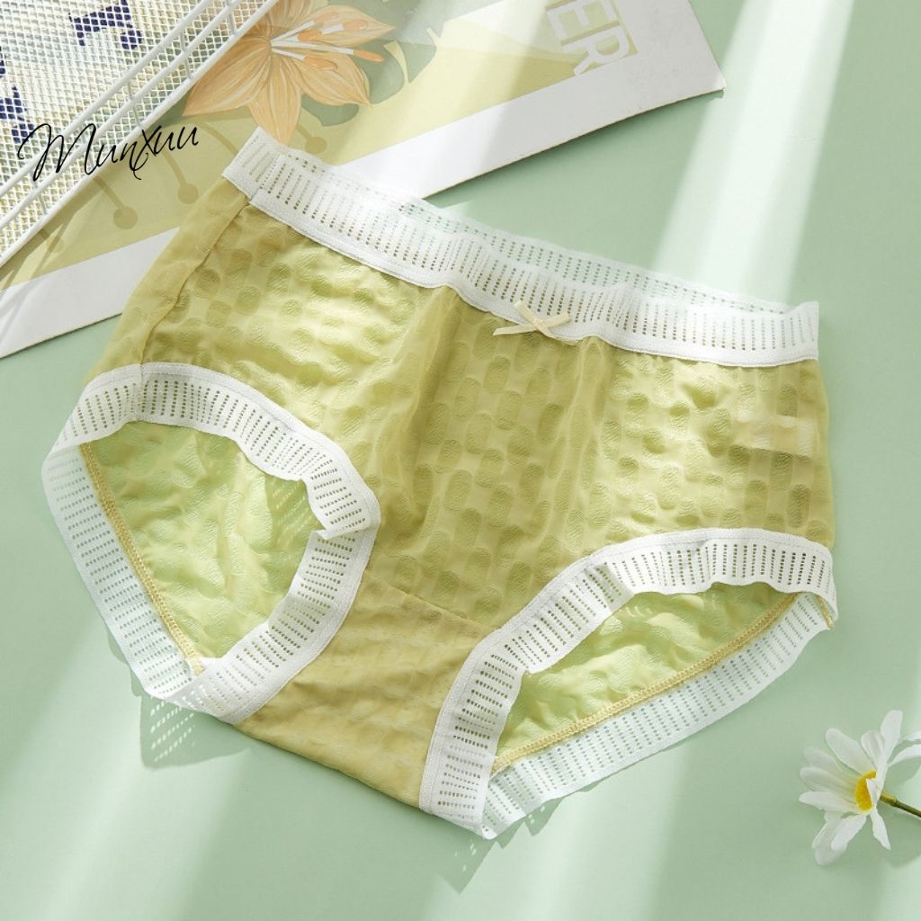 Quần lót nữ Su lạnh cao cấp phối viền ren Munxuu chất liệu siêu thông thoáng, màu pastel ngọt ngào - QC112