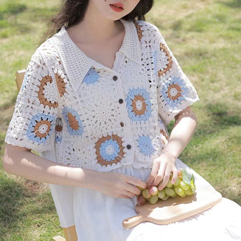 Áo Thun Dệt Kim Ngắn Tay Thời Trang Mùa Hè Dành Cho Nữ