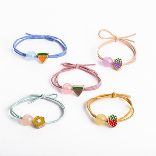 Set 5 dây buộc tóc hình trái cây T002