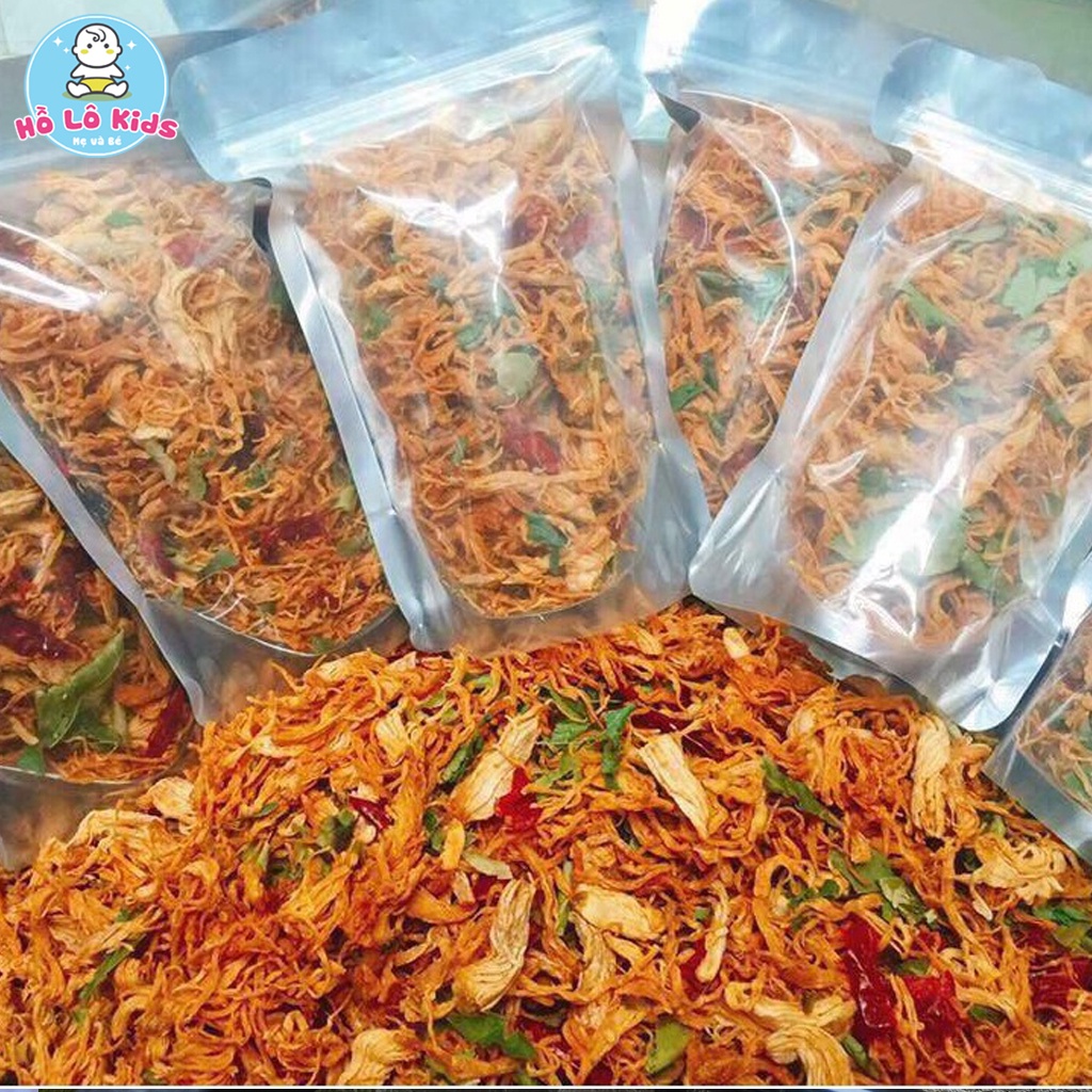 300g Gà khô lá chanh chuẩn loại 1 đồ ăn vặt ngon giòn đậm vị đồ ăn vặt Hồ Lô Kids