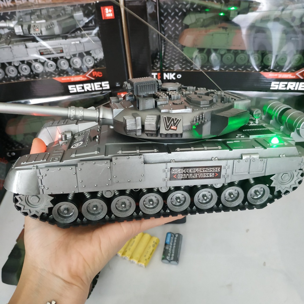 Xe Tăng Điều Khiển Từ Xa Chạy Bánh Xích Có Âm Thanh - Ánh Sáng Trung Thực Cho Bé ( Tặng Kèm Pin Và Sạc)
