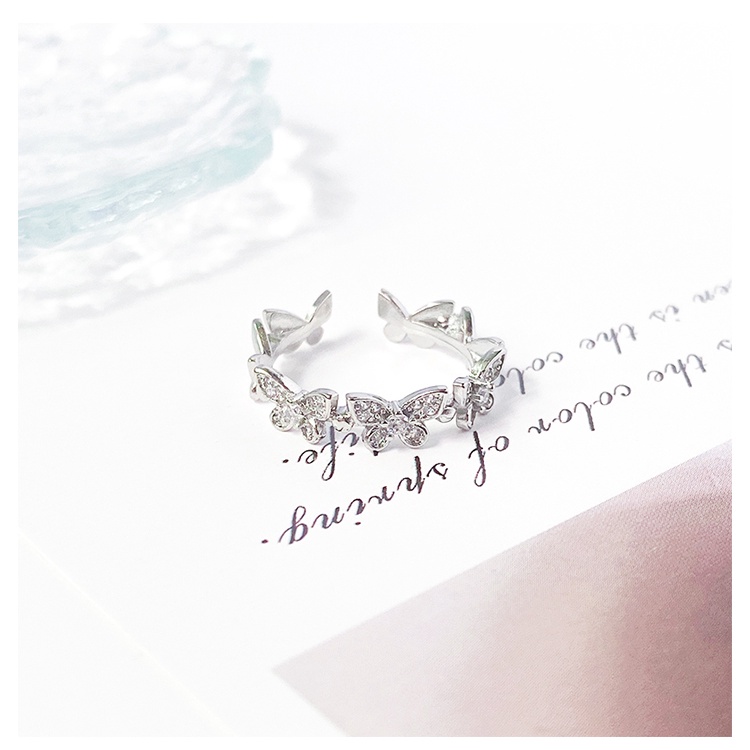 Nhẫn Hình Bướm Phong Cách Harajuku Cá Tính Sang Trọng