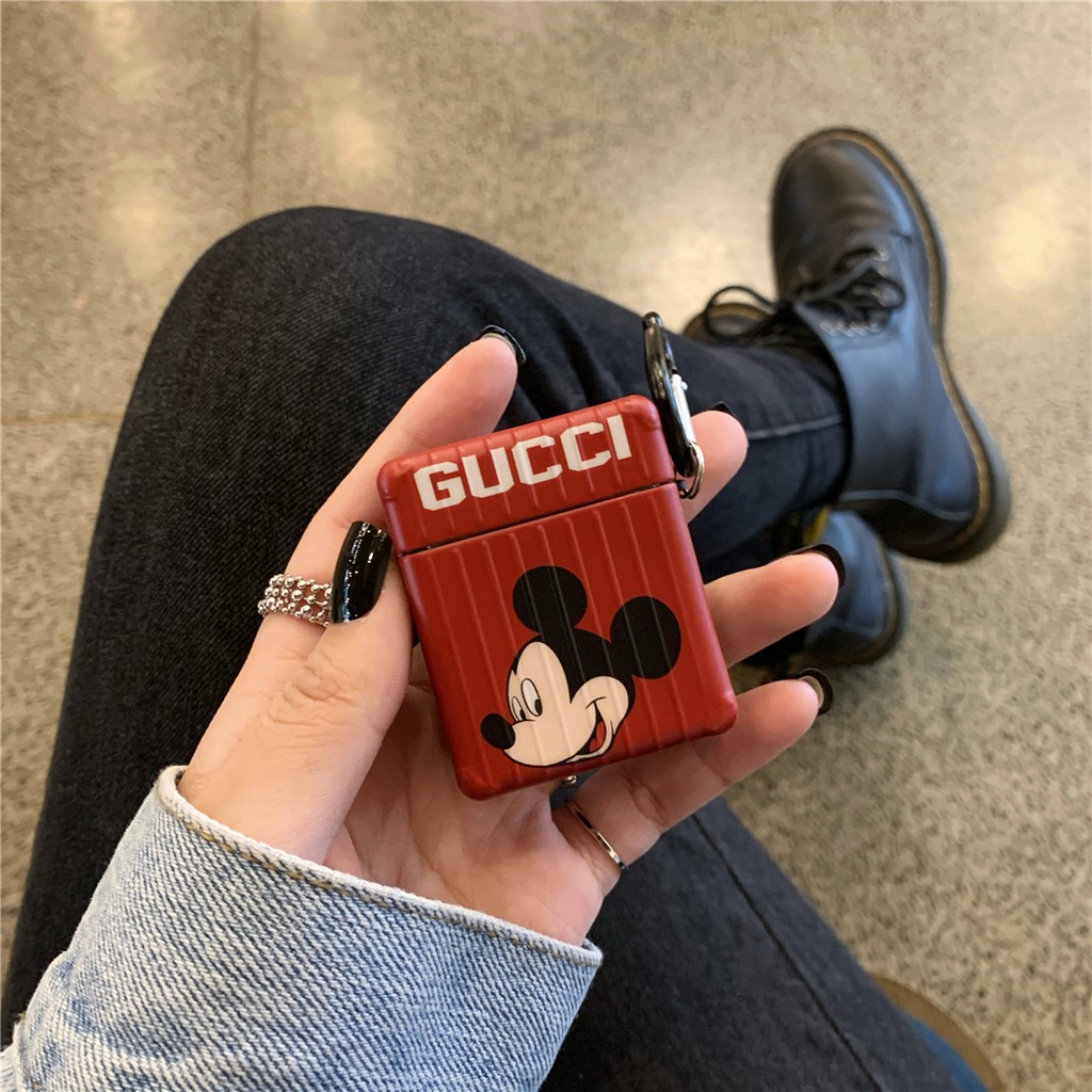 Vỏ Bảo Vệ Hộp Sạc Tai Nghe Hình Chuột Mickey Dễ Thương Cho Apple Airpods / Airpods Pro