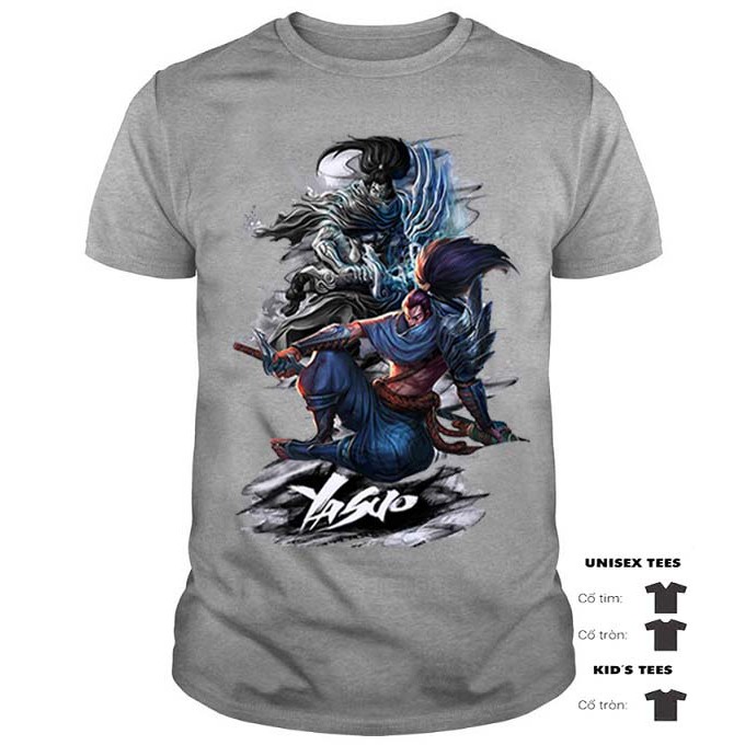 (VIDEO + ẢNH THẬT)Áo Thun YASUO, Áo Thun Liên Minh Huyền Thoại YASUO Cơ Bản Cao Cấp - LOL T-SHIRT