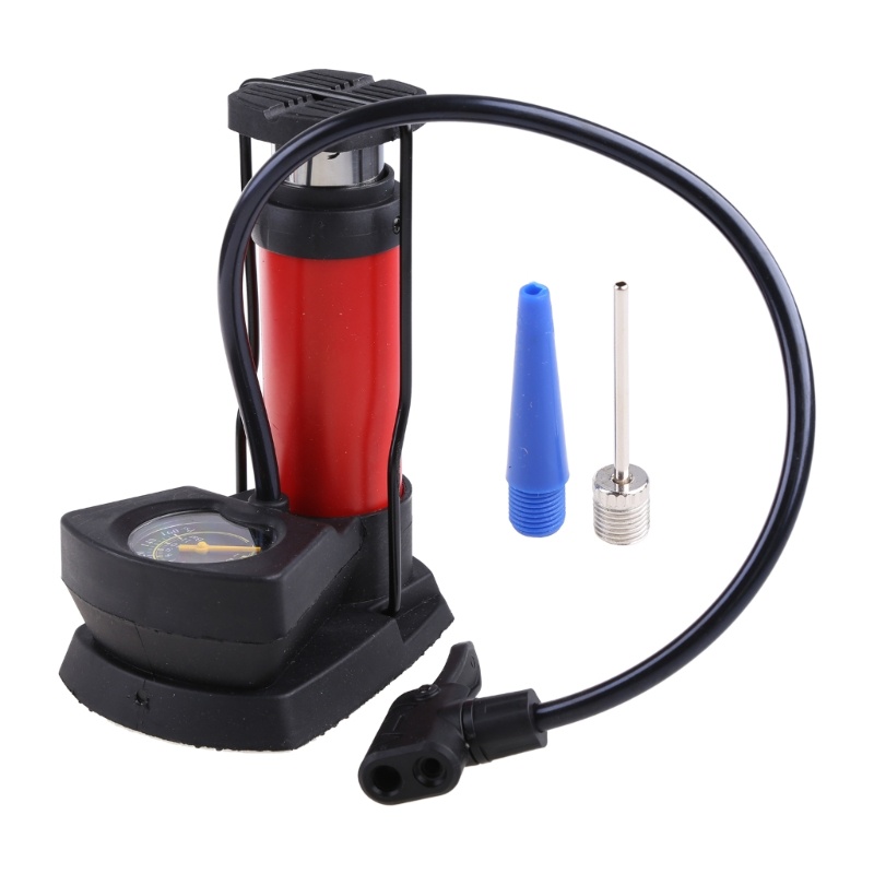 ✿ Ống Bơm Xe Đạp Mini Di Động Có Đồng Hồ Đo Áp Suất