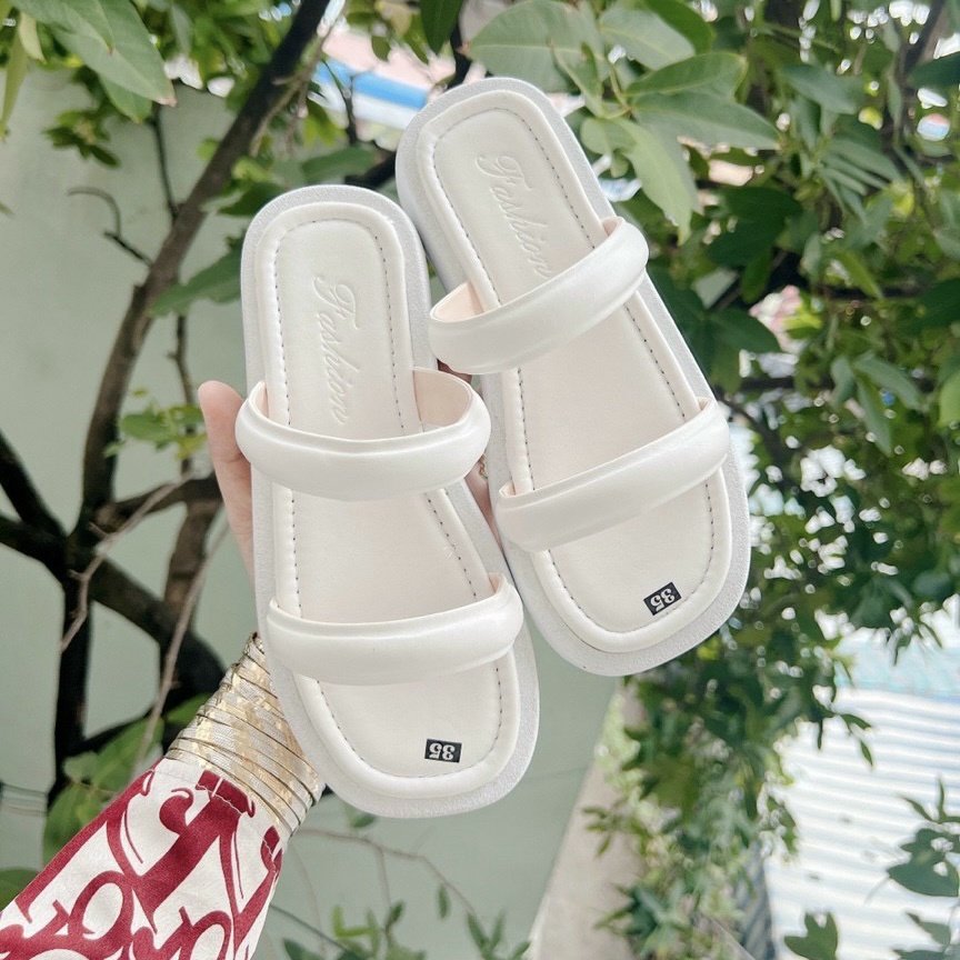 Dép xuồng 2 quai ngang 2p 3 màu - V1