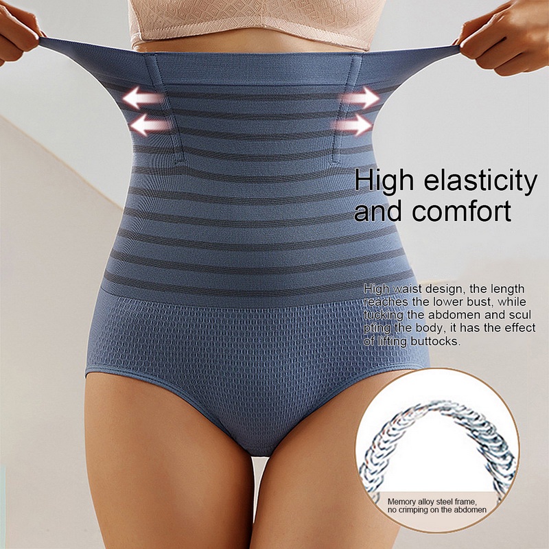 Quần Short Lưng Cao Định Hình Eo Không Đường May Co Giãn Thoáng Khí Cỡ Lớn Thời Trang Cho Nữ