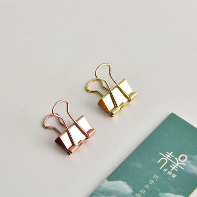 Set 16 Kẹp Giấy Ghi Chú 19mm Bằng Kim Loại Tiện Dụng