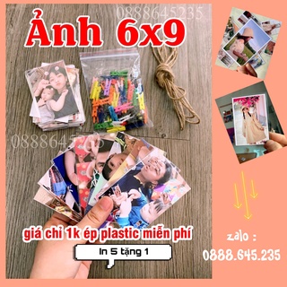 (Freeship) In ảnh 6x9 1k/1Tấm ép plastic tràn viền chống nước - in 5 tấm tặng 1 - In ảnh theo yêu cầu