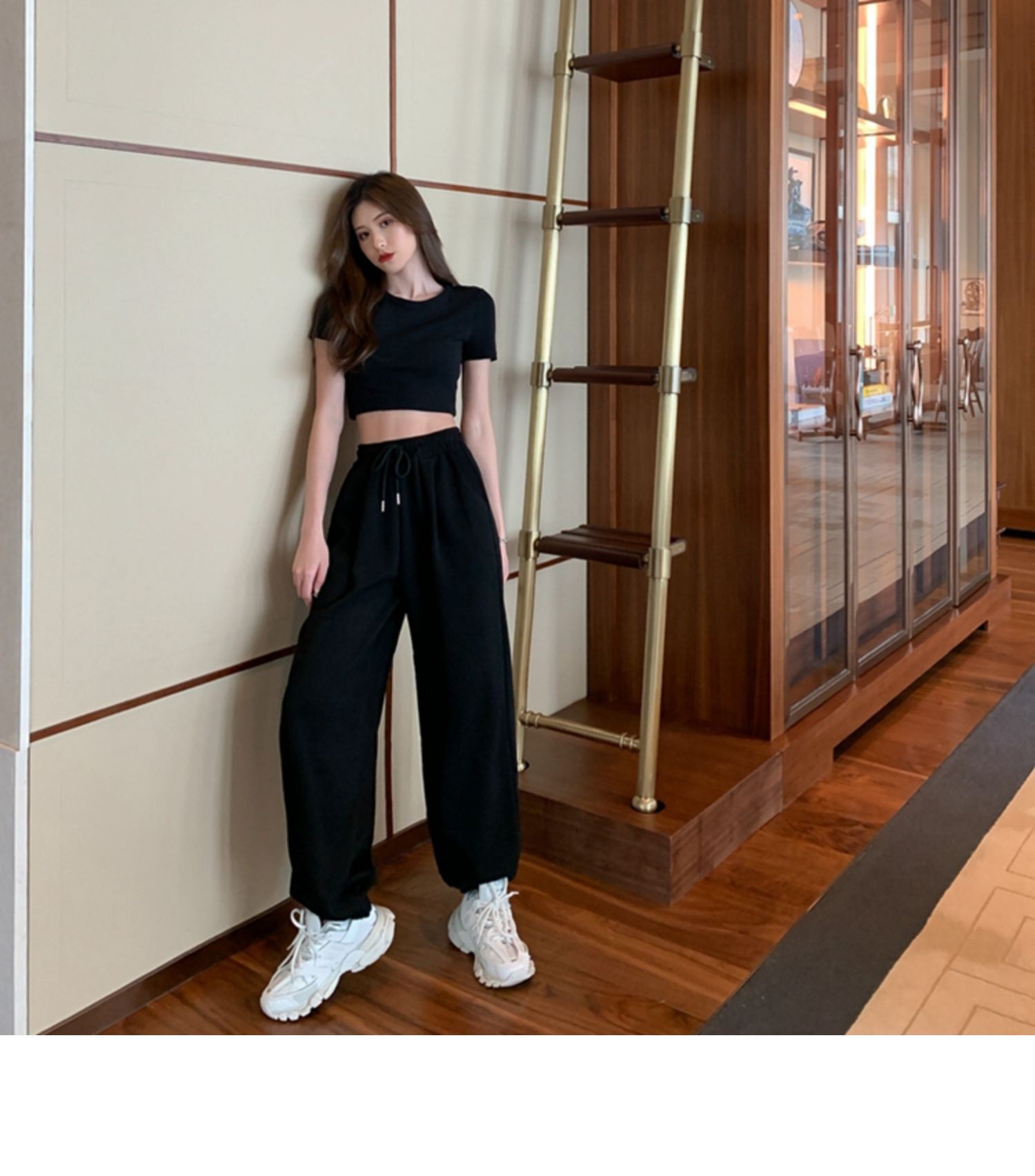 🌈Summer wide-leg pants Women's nine-point bloomers Thin section high-waist seven-point carrot pants Harem pants🌸 | BigBuy360 - bigbuy360.vn
