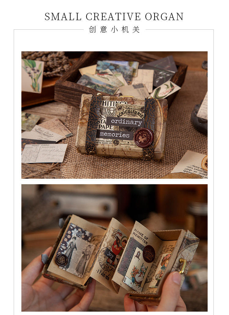 [Mã LIFE0803ALL giảm 10% đơn 0K] Set 100 tờ giấy trang trí sổ tay lưu niệm Vintage 2 dòng sưu tập