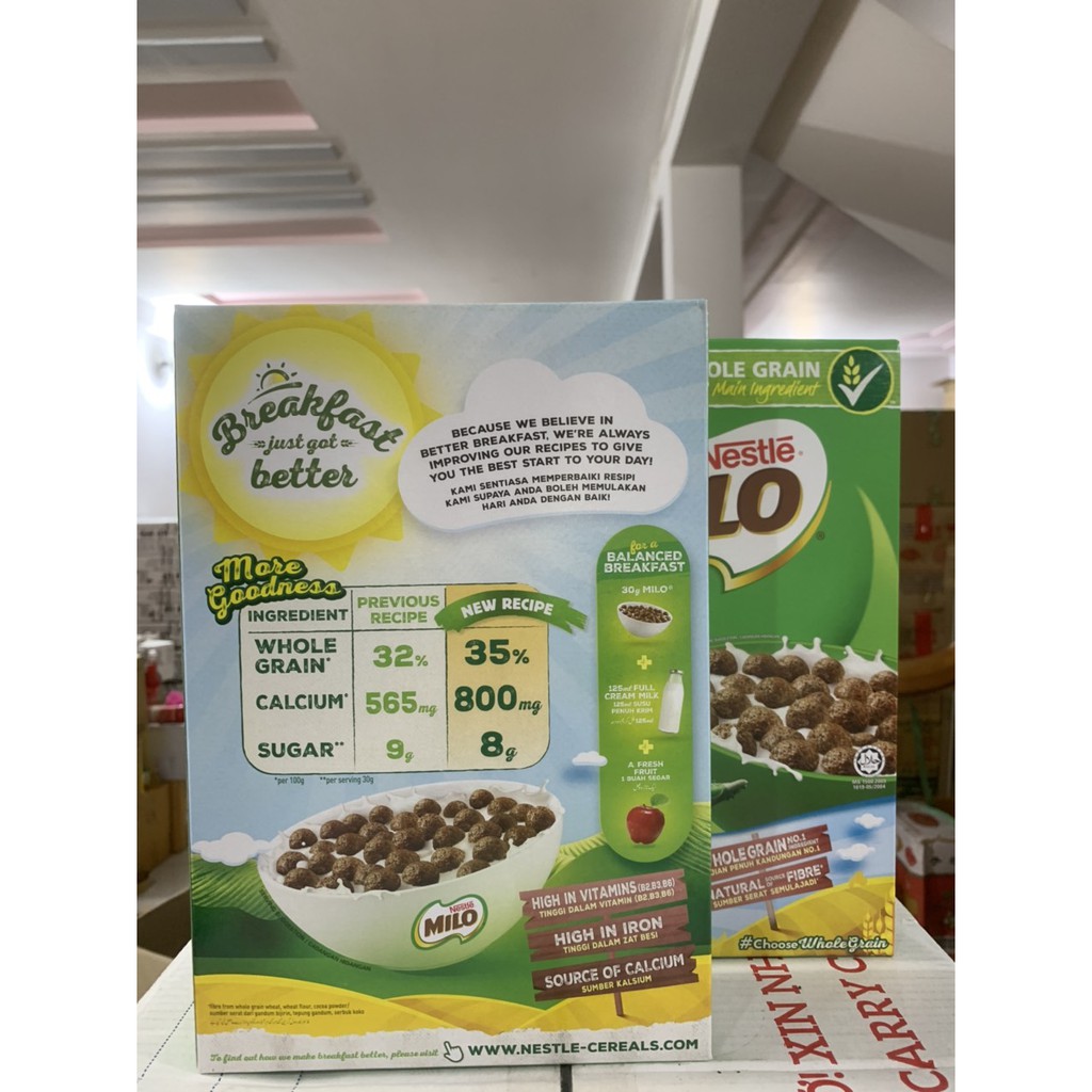 Bánh Ăn Sáng Nestlé MILO Cereal (Hộp 330g)