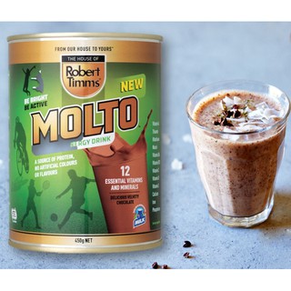 Sữa Bột Cacao Lúa Mạch Molto Cocoa Milk Powder Úc Lon 450g Thức Uống Cung Cấp Năng Lượng | Cát Khánh