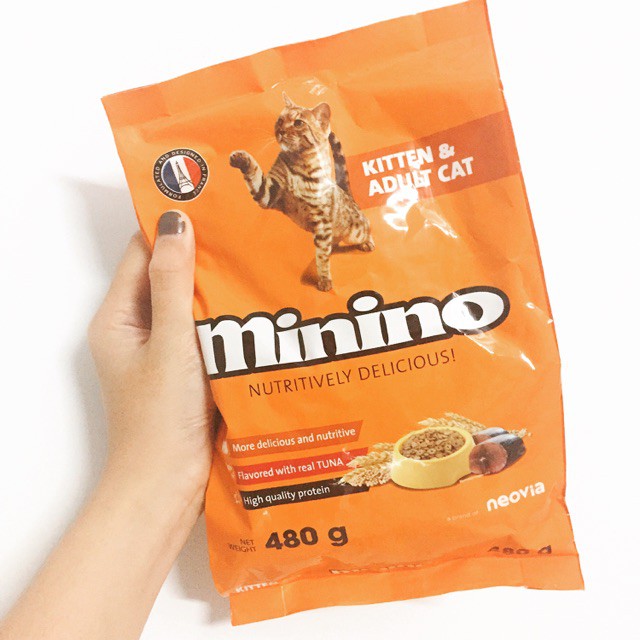 Combo Mua 4 thêm 1 Minino Tuna vị cá ngừ thức ăn hạt cho mèo 480g - Lida Pet Shop