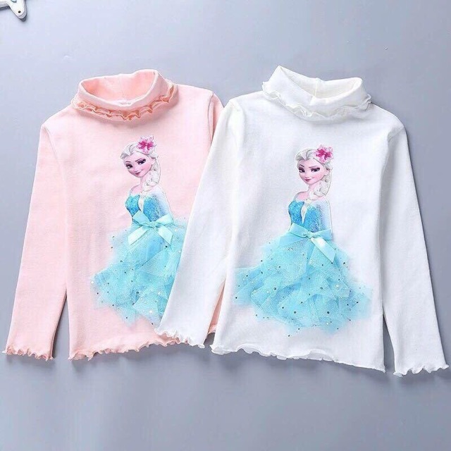 Áo cổ lọ bé gái Elsa hàng đẹp (Sz80-130)