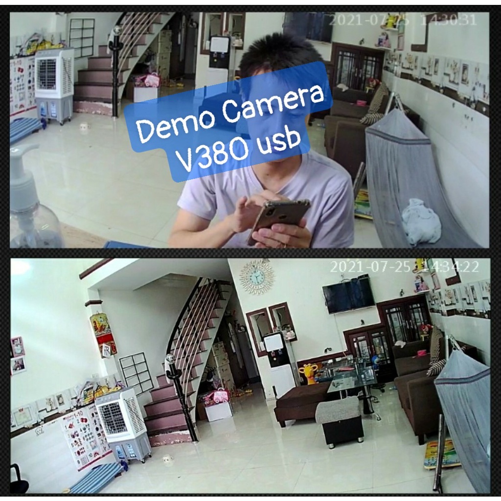 Camera IP Wifi V380Pro USB chất lượng 4K, Góc siêu rộng, siêu nét
