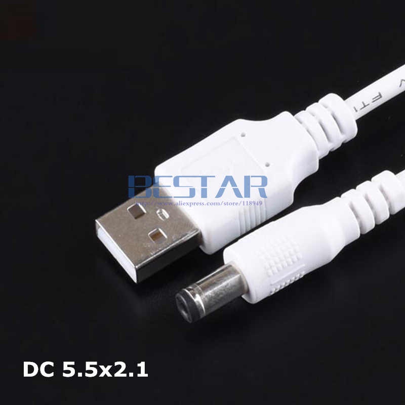 Cáp Chuyển USB ra Jack DC 5.5*2.1mm , cáp nguồn DC 5.5 x2.1mm