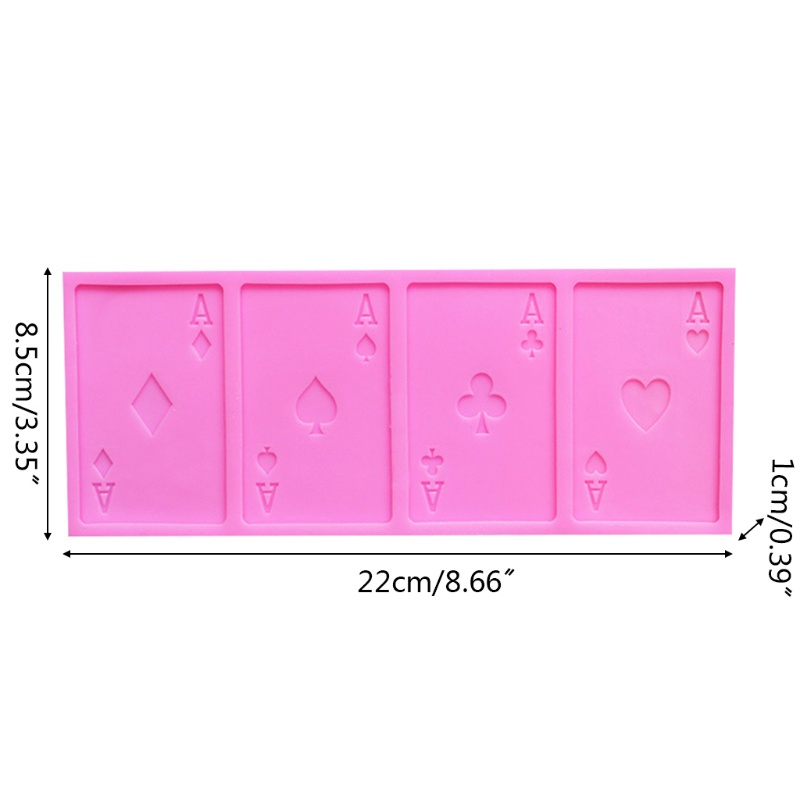 Khuôn Silicone Tạo Hình Thẻ Bài Trang Trí Bánh DIY