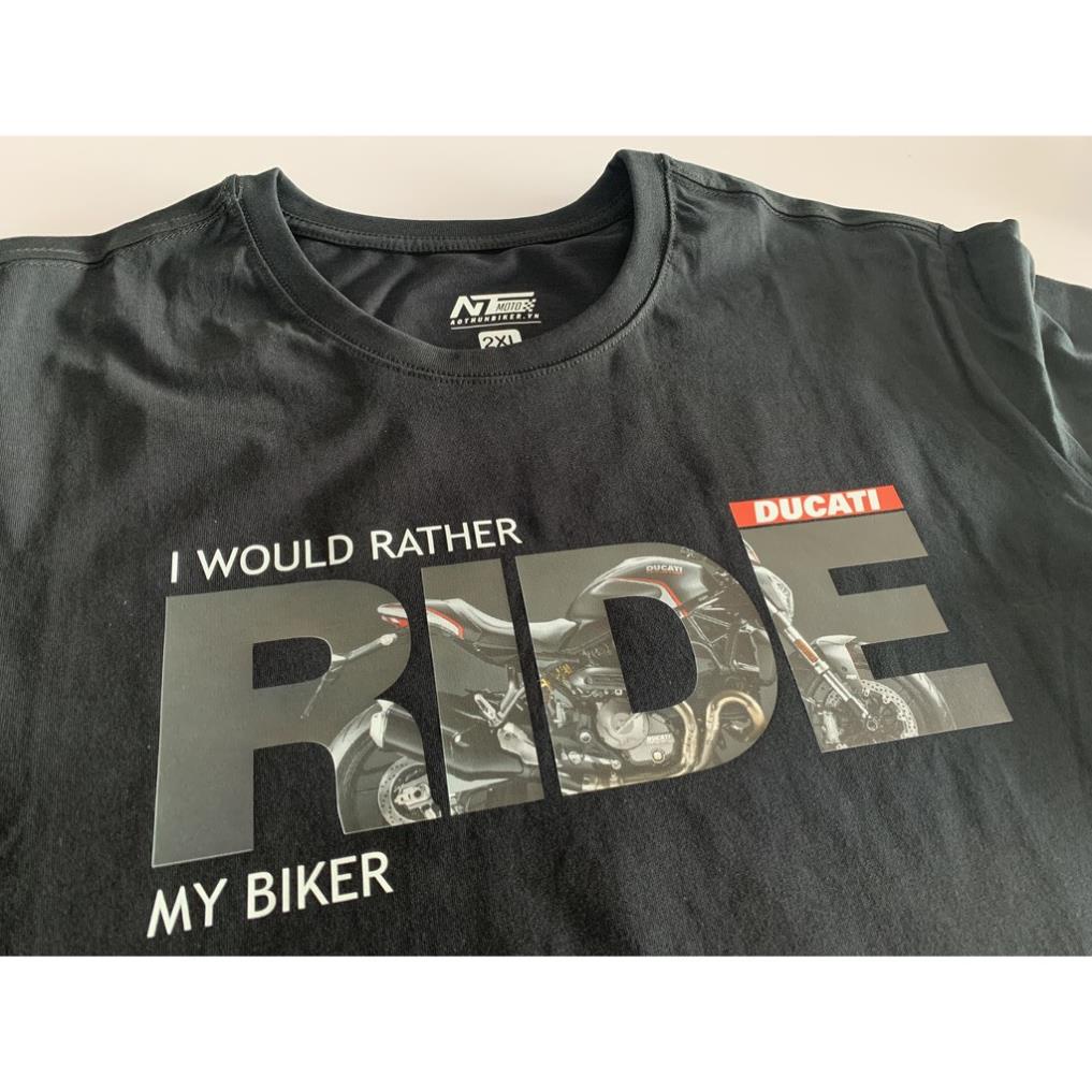 Áo Thun Biker - Ride Ducati Unisex Nam Nữ tay ngắn có Big Size Cho (40kg-110kg)