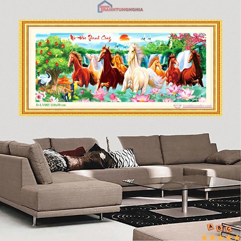 Tranh đính đá, tranh thêu chữ thập mã đáo thành công