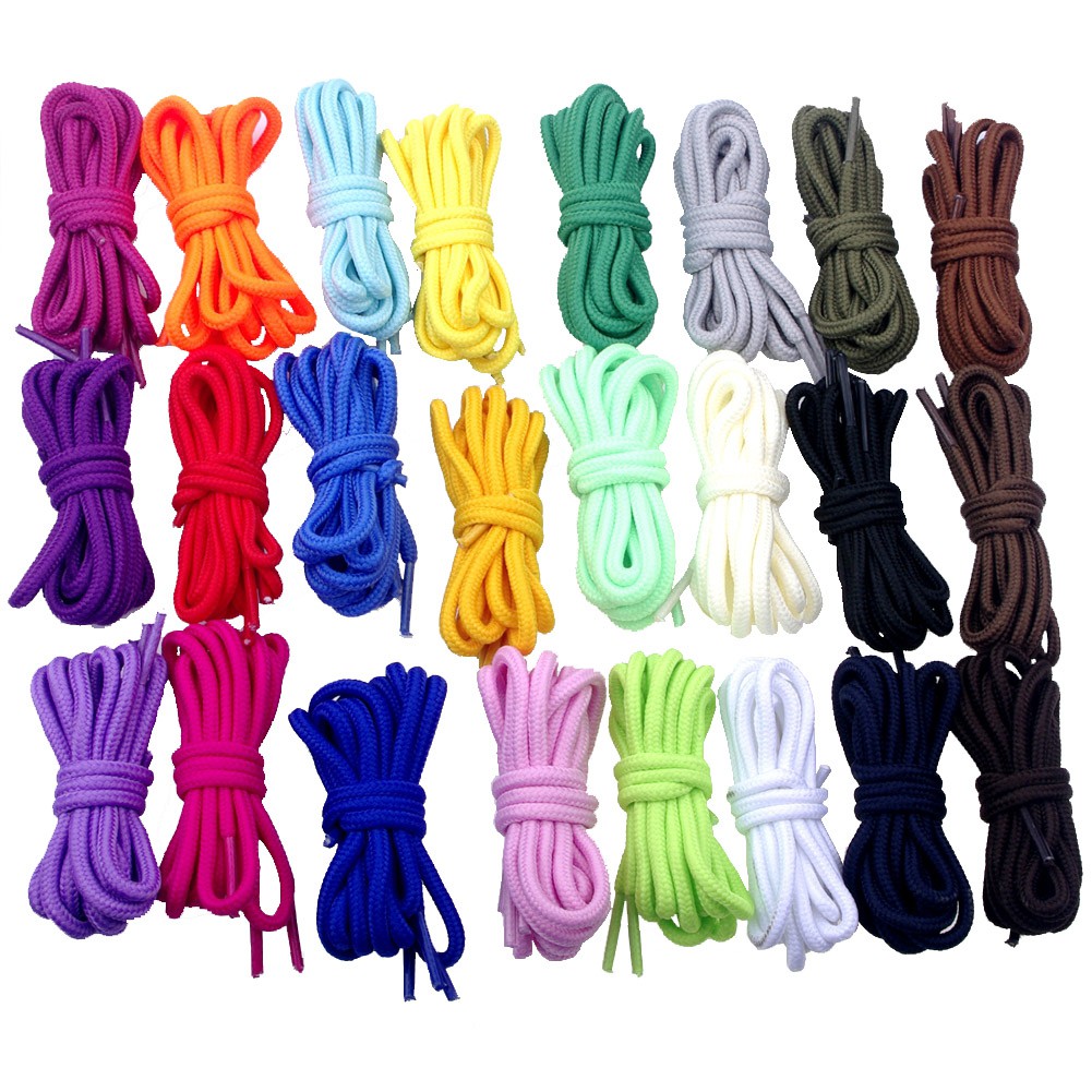 Set 2 dây buộc giày bằng polyester nhiều màu tùy chọn dài 180cm