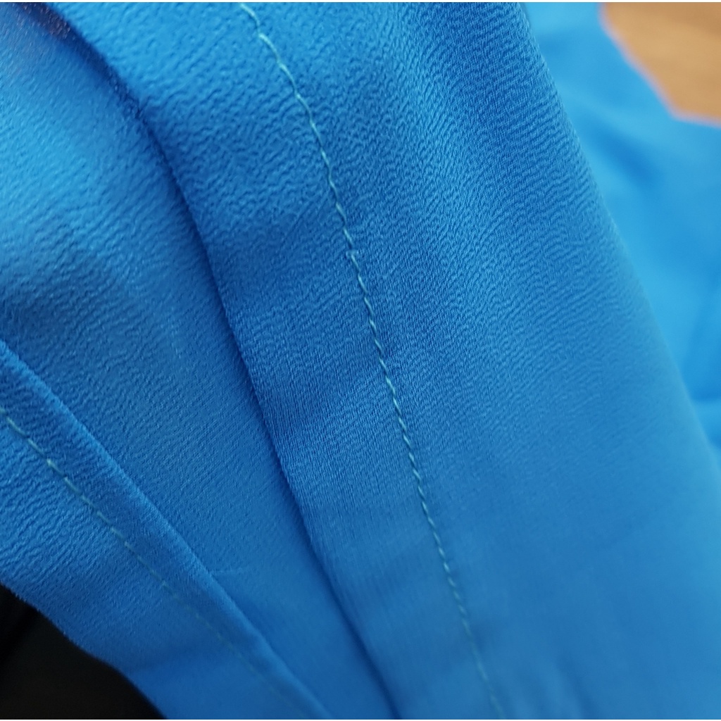 Áo Dài Truyền Thông Vải Chifon 4 Tà Màu Xanh Dương - Áo Dài Min | BigBuy360 - bigbuy360.vn