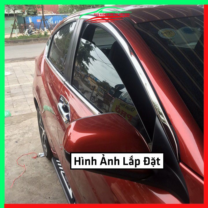 Bộ nẹp viền chân kính cong kính Honda HRV, HR-V 2018-2021 Inox sáng bóng chuẩn form xe