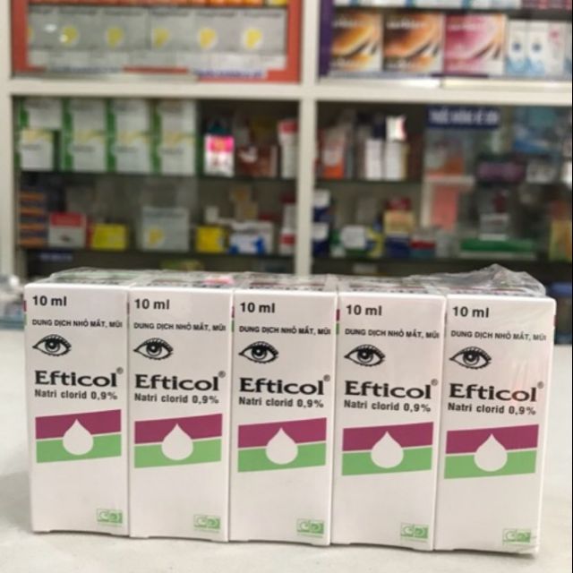 Combo 5 chai, combo 10 chai DUNG DỊCH NHỎ MẮT, MŨI EFTICOL 10 ML