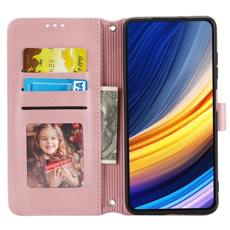 Bao Da Điện Thoại Dạng Ví Nắp Lật Có Dây Đeo Cho Samsung Galaxy A13 A03core A73 A04S 4G 5G