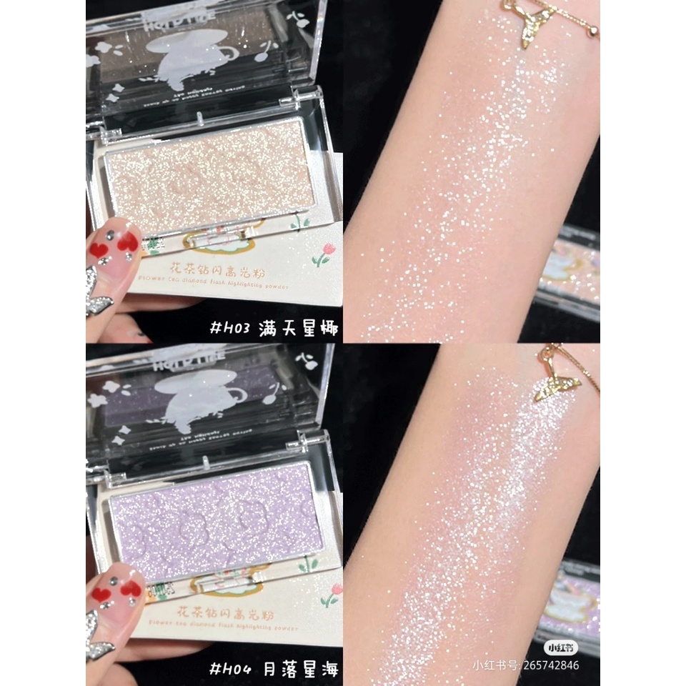 Phấn Bắt Sáng Tạo Khối HOLD LIVE Flower Tea Diamond Flash HL585 - HOLDLIVE