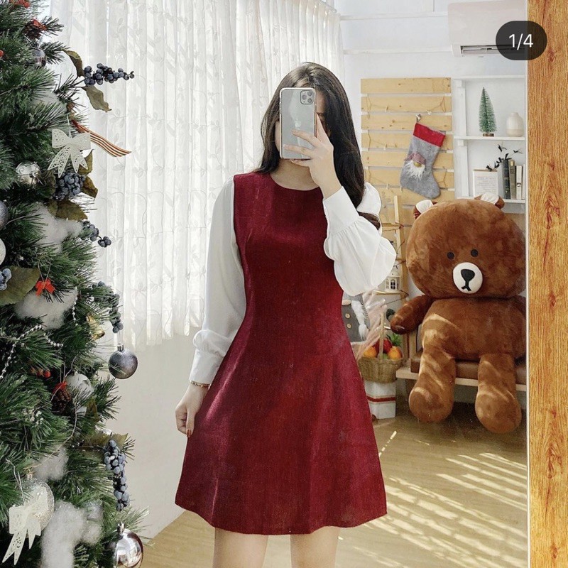 đầm bố tay trắng