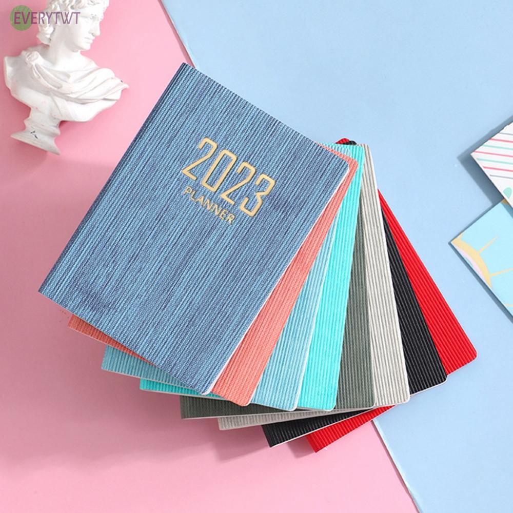 2023 English Schedule Book A7 Daily Plan Notebook Planner 77*106 MM Calendar(in stock）