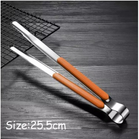Kẹp gắp Inox tay cầm nhựa 25.5cm nhỏ gọn xinh xắn vừa tay cầm