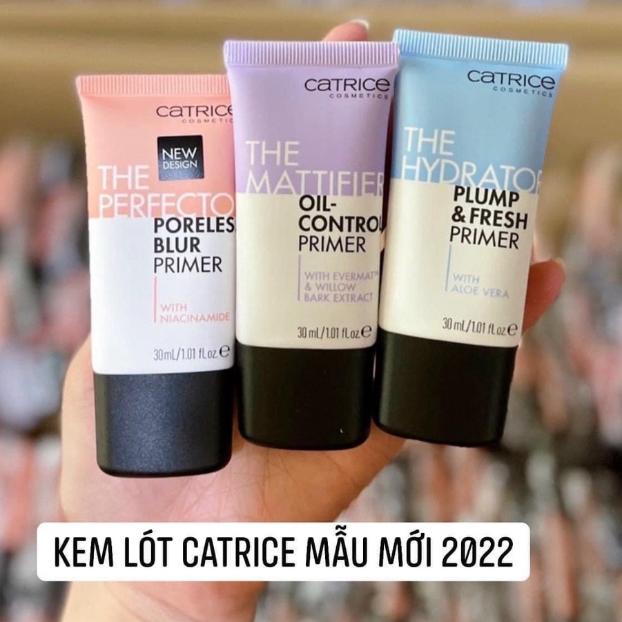Kem Lót Catrice Prime and Fine Pore Refining Anti Shine Base  Phiên Bản Mới Nhất Chính Hãng Siêu Mịn