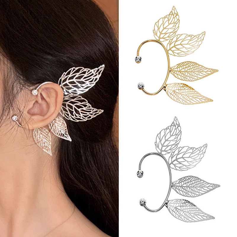 1 Khuyên Tai Trái Hình Lá Cây Thời Trang Retro