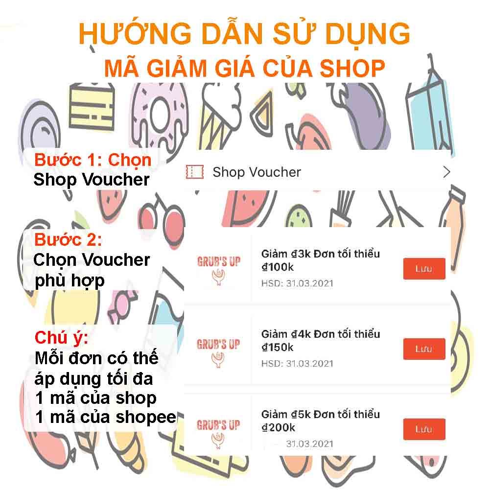 Khô heo cháy tỏi 300g Grub's up - Ăn vặt nào bạn ơi | BigBuy360 - bigbuy360.vn