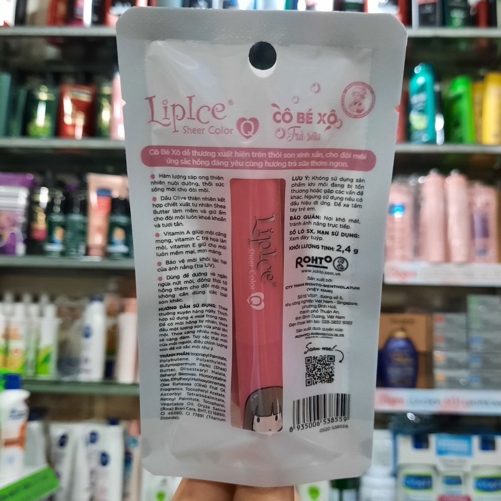 Son LipIce Sheer Color Q phiên bản Cô bé Xô 2.4g (Hồng tự nhiên)