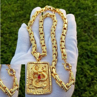 Dây chuyền mặt rồng mạ vàng