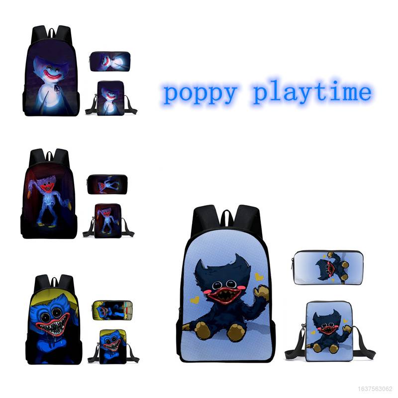 Poppy playtime Ba Lô Đi Học Cỡ Lớn Ba Món Có Ngăn Đựng Bút Chì Cho Học Sinh
