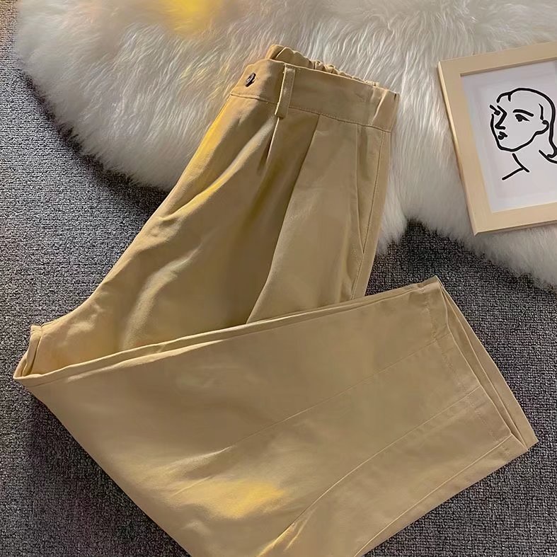 Quần Dài Ống Đứng Dáng Rộng Màu Trơn Phong Cách Hip Hop Hàn Quốc Cỡ Lớn M-3XL Thời Trang Cho Nam