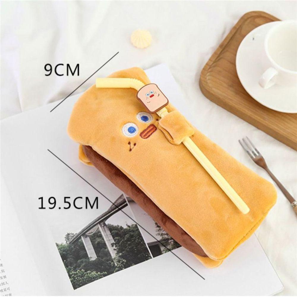 Túi Đựng Bút Hình Bánh Mì Nướng Dễ Thương Dành Cho Học Sinh Ốp