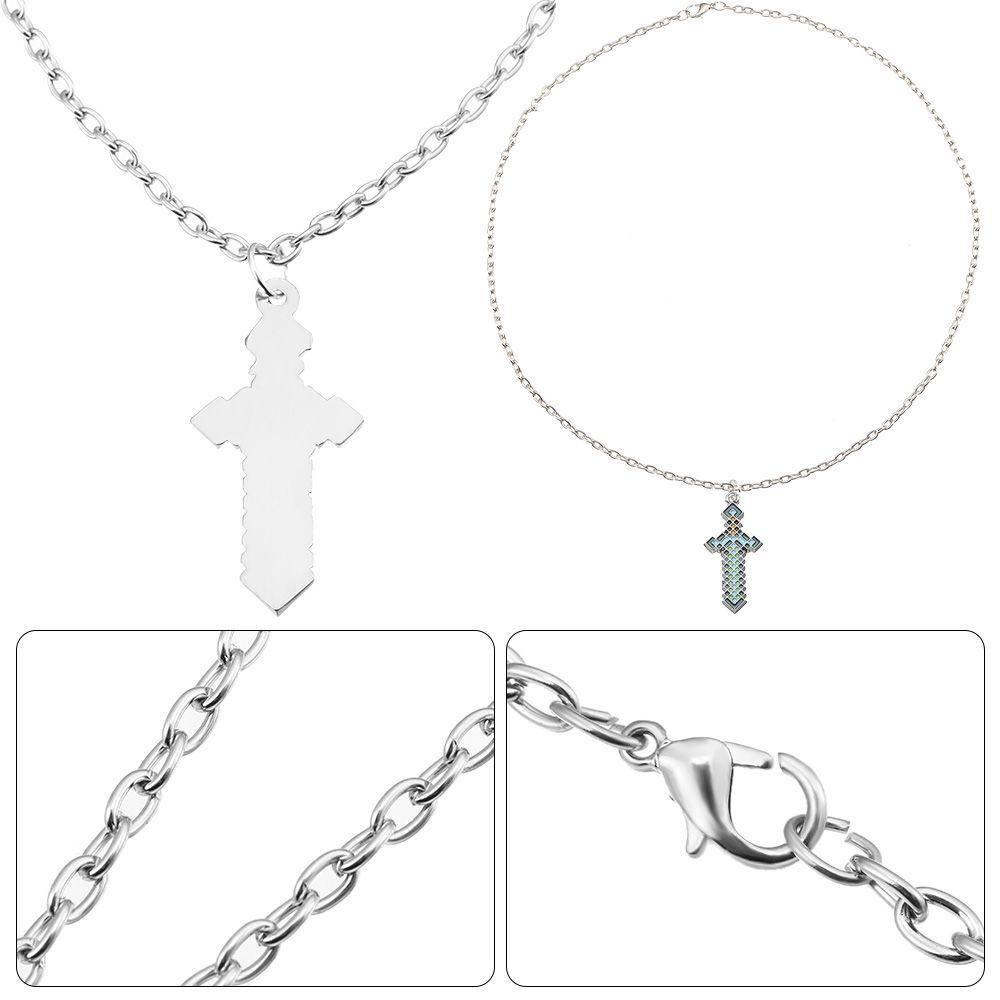 Btlimer Minecraf Vòng cổ Mặt Hình Cơ Thể Người Creeper Steve Enderman Trang Sức Sáng Tạo